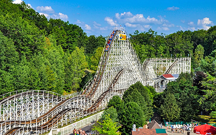 Enchanted Parks Great Escape Comet roller coaster
